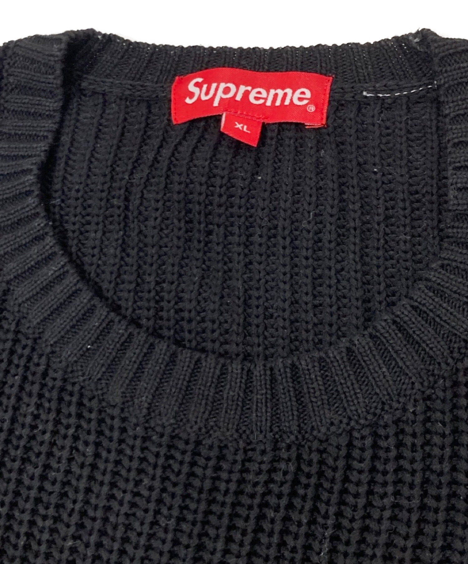 Supreme (シュプリーム) Melange Rib Knit Sweater ブラック サイズ:XL