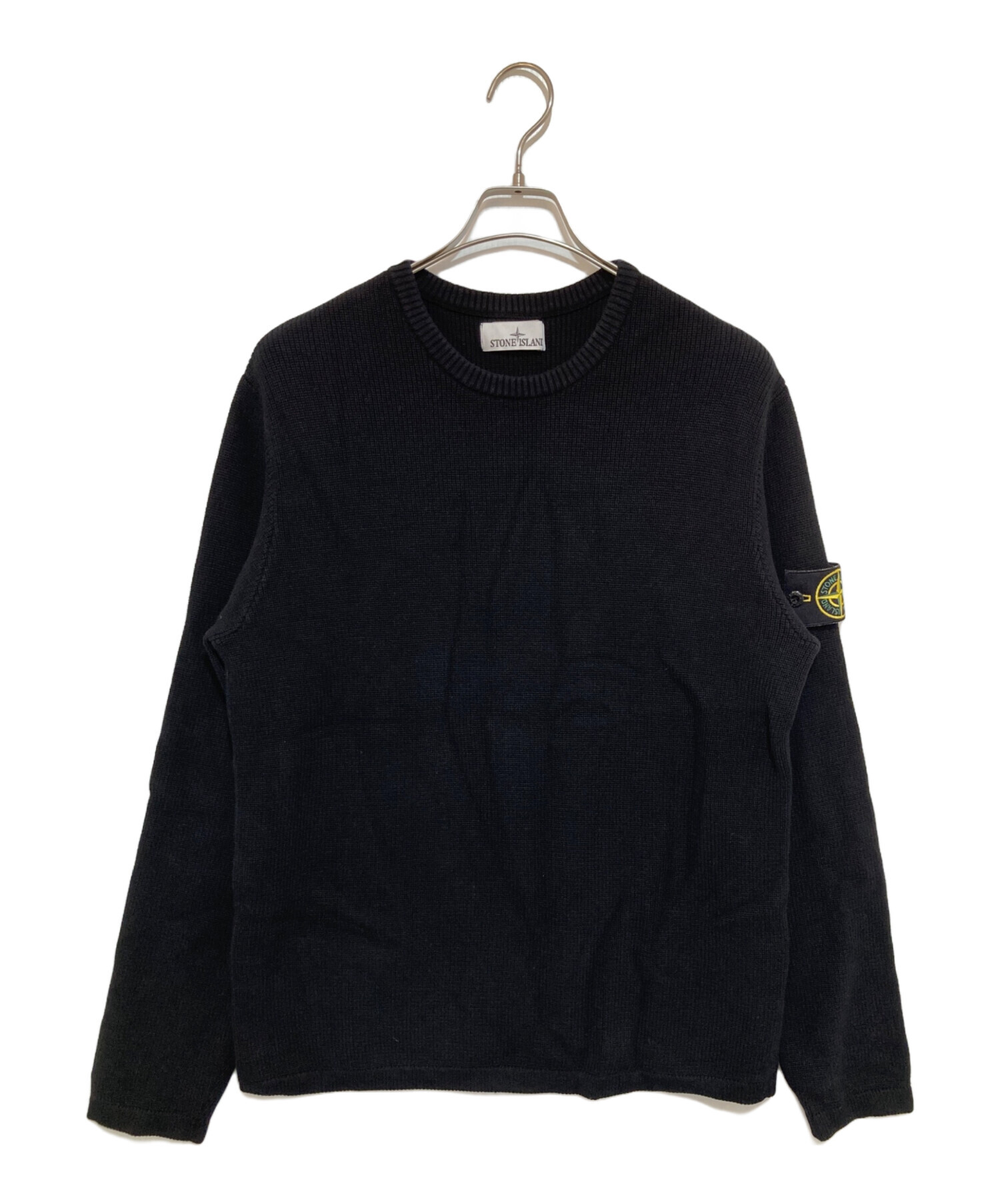 STONE ISLAND (ストーンアイランド) クルーネックニット ブラック サイズ:L