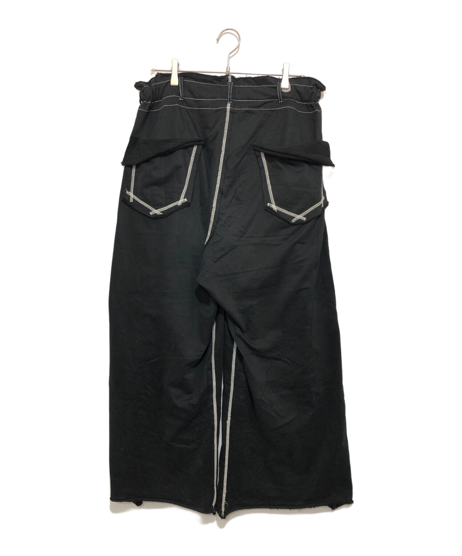 中古・古着通販】sulvam (サルバム) easy wide pants ブラック サイズ 