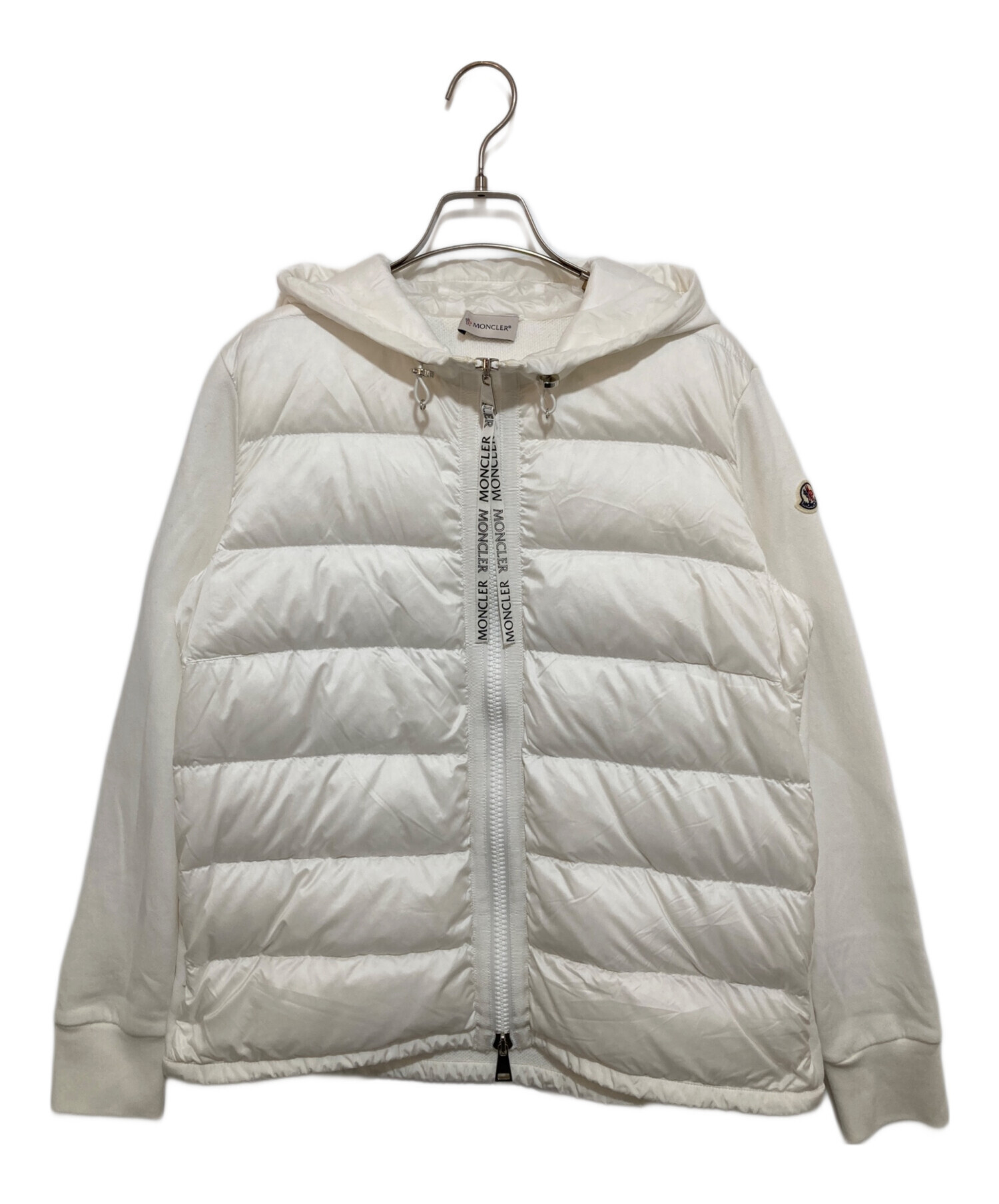 中古・古着通販】MONCLER (モンクレール) 切替ダウンパーカー ホワイト サイズ:L｜ブランド・古着通販 トレファク公式【TREFAC  FASHION】スマホサイト