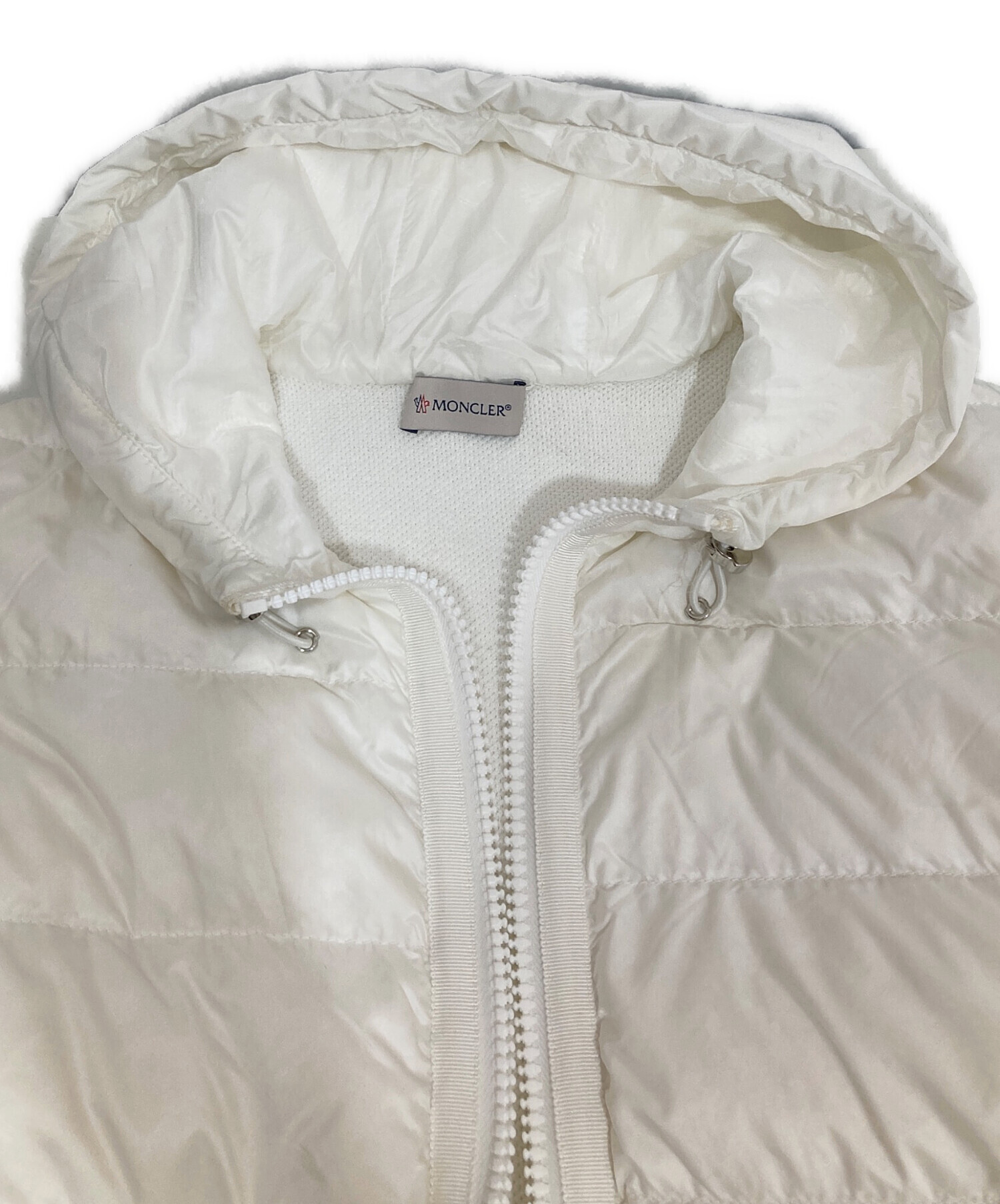 中古・古着通販】MONCLER (モンクレール) 切替ダウンパーカー ホワイト サイズ:L｜ブランド・古着通販 トレファク公式【TREFAC  FASHION】スマホサイト