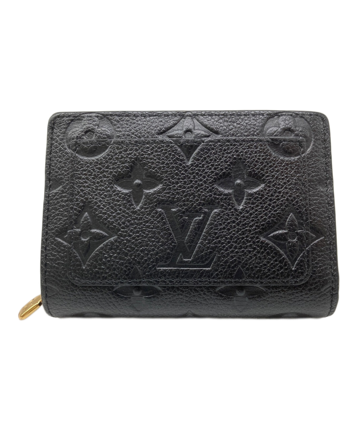 中古・古着通販】LOUIS VUITTON (ルイ ヴィトン) モノグラムアンプラント 二つ折り財布 ブラック｜ブランド・古着通販  トレファク公式【TREFAC FASHION】スマホサイト