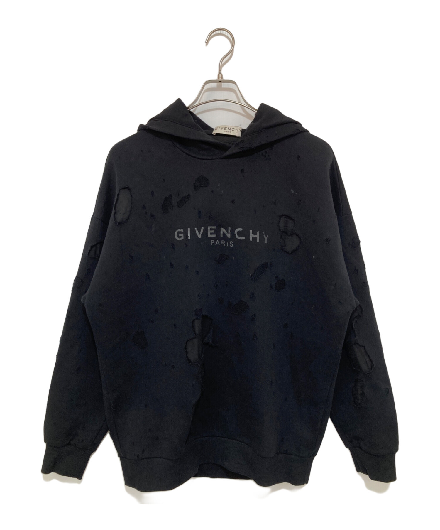 中古・古着通販】GIVENCHY (ジバンシィ) デストロイ加工パーカー ブラック サイズ:S｜ブランド・古着通販 トレファク公式【TREFAC  FASHION】スマホサイト