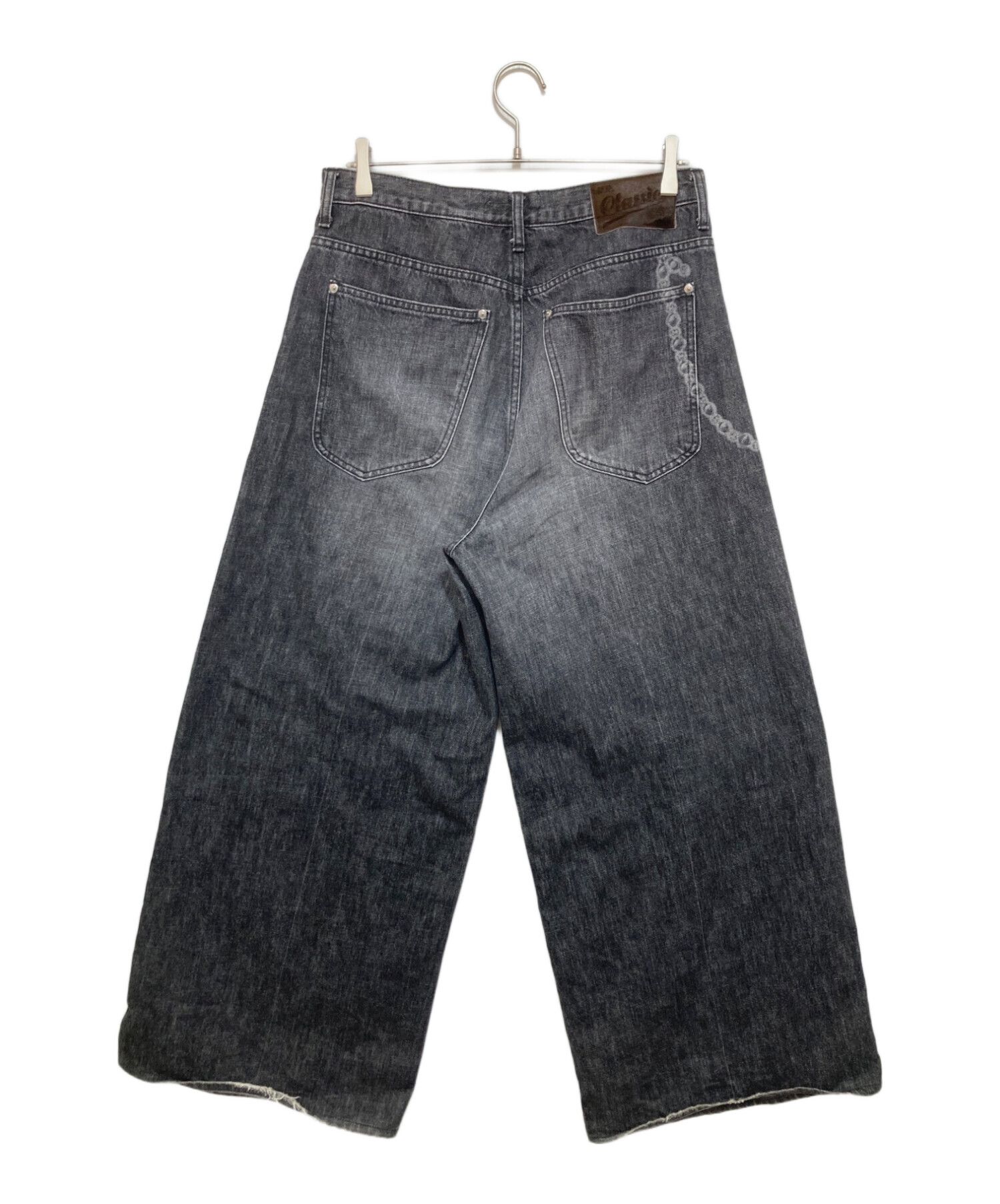 masu (エムエーエスユー) FADED BAGGY FIT JEANS ブラック サイズ:48