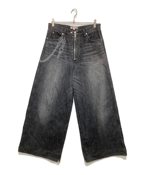 【中古・古着通販】masu (エムエーエスユー) FADED BAGGY FIT JEANS ブラック サイズ:48｜ブランド・古着通販  トレファク公式【TREFAC FASHION】スマホサイト