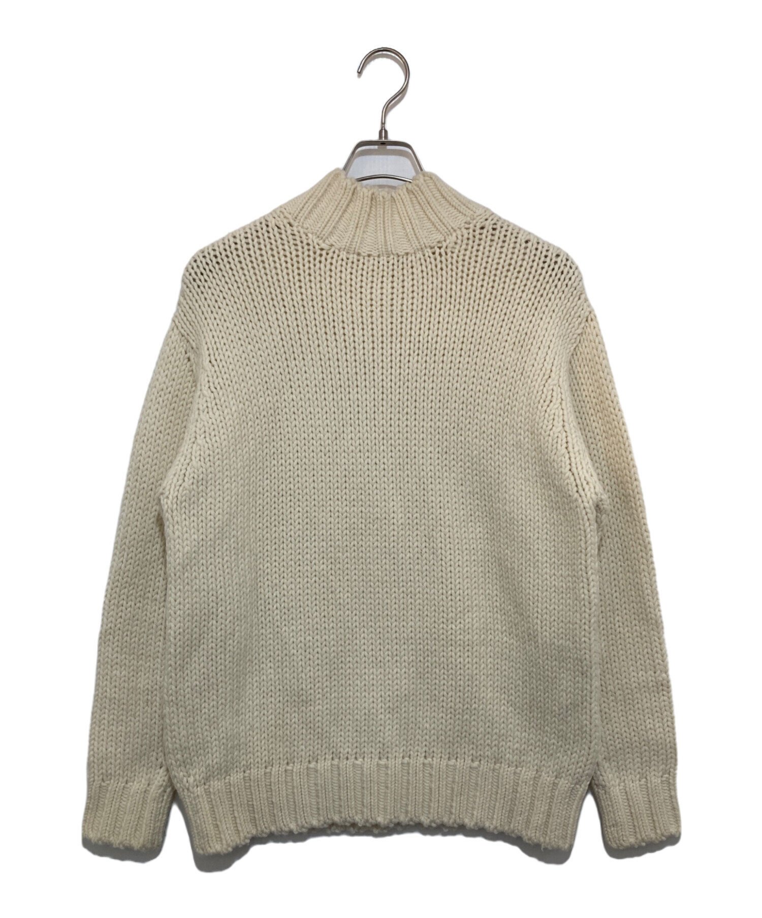 AURALEE (オーラリー) SUPER FINE WOOL AIRY KNIT V-NECK P/O ホワイト