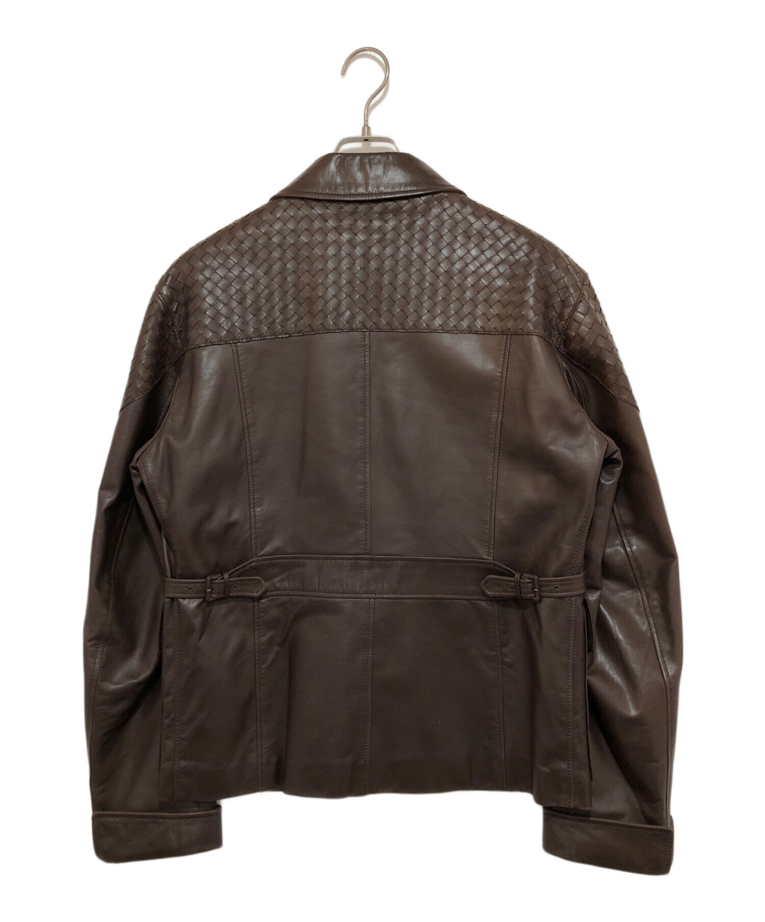 中古・古着通販】BOTTEGA VENETA (ボッテガベネタ) レザージャケット ブラウン サイズ:48｜ブランド・古着通販  トレファク公式【TREFAC FASHION】スマホサイト