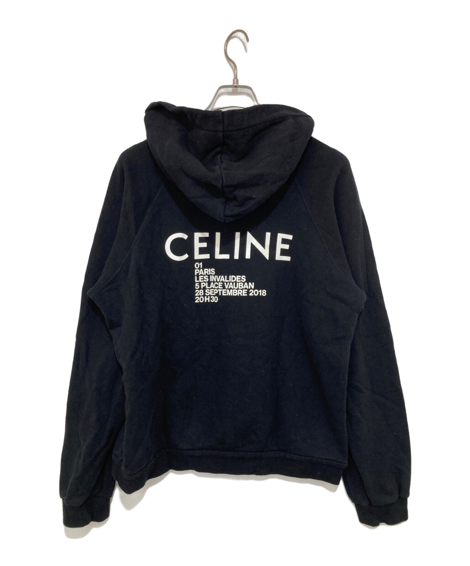 CELINE (セリーヌ) プリントパーカー ブラック サイズ:XL