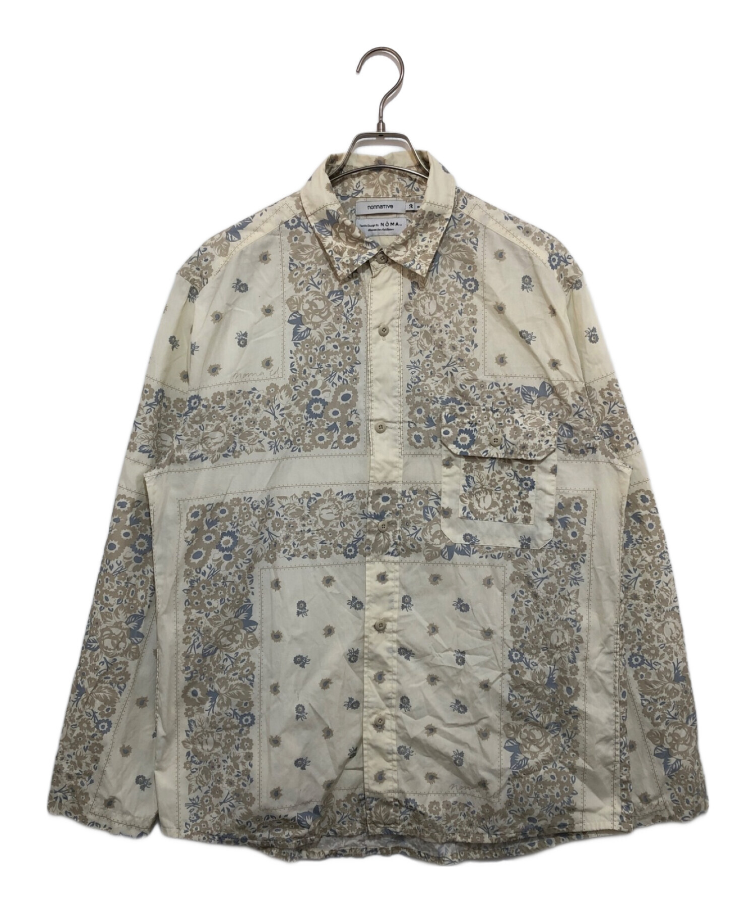 NOMA t.d. (ノーマティーディー) nonnative (ノンネイティブ) WORKER SHIRT JACKET COTTON BROAD  NOMA t.d. PRINT ベージュ サイズ:3