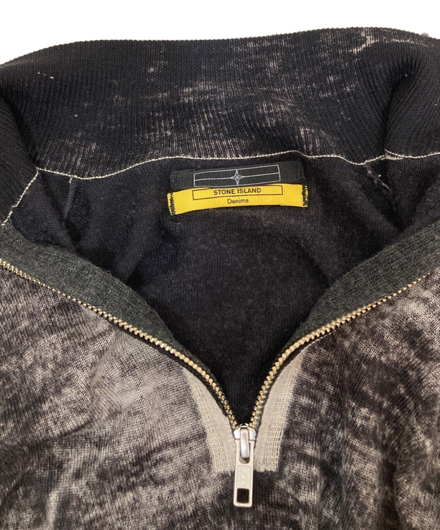 中古・古着通販】Stone Island Denims (ストーンアイランドデニム) ハーフジップニット ブラック サイズ:M｜ブランド・古着通販  トレファク公式【TREFAC FASHION】スマホサイト