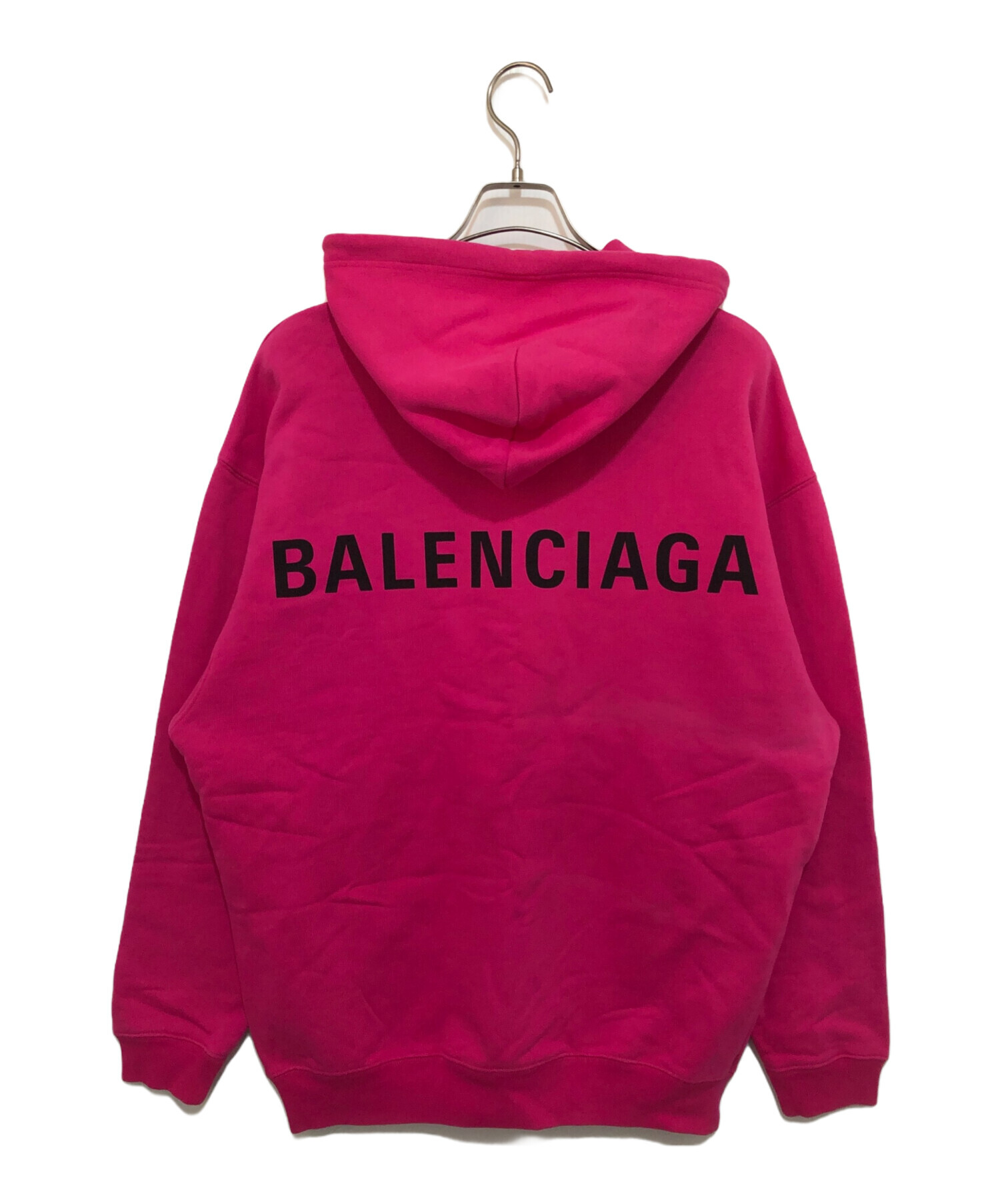 中古・古着通販】BALENCIAGA (バレンシアガ) バックロゴプリントプルオーバーパーカー ピンク サイズ:S｜ブランド・古着通販  トレファク公式【TREFAC FASHION】スマホサイト