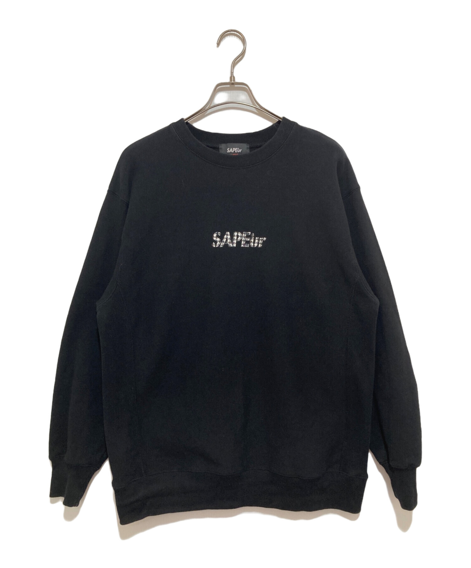 中古・古着通販】SAPEur (サプール) HOUNDS TOOTH HEAD ロッドマンCREWSWEAT ブラック サイズ:L｜ブランド・古着通販  トレファク公式【TREFAC FASHION】スマホサイト