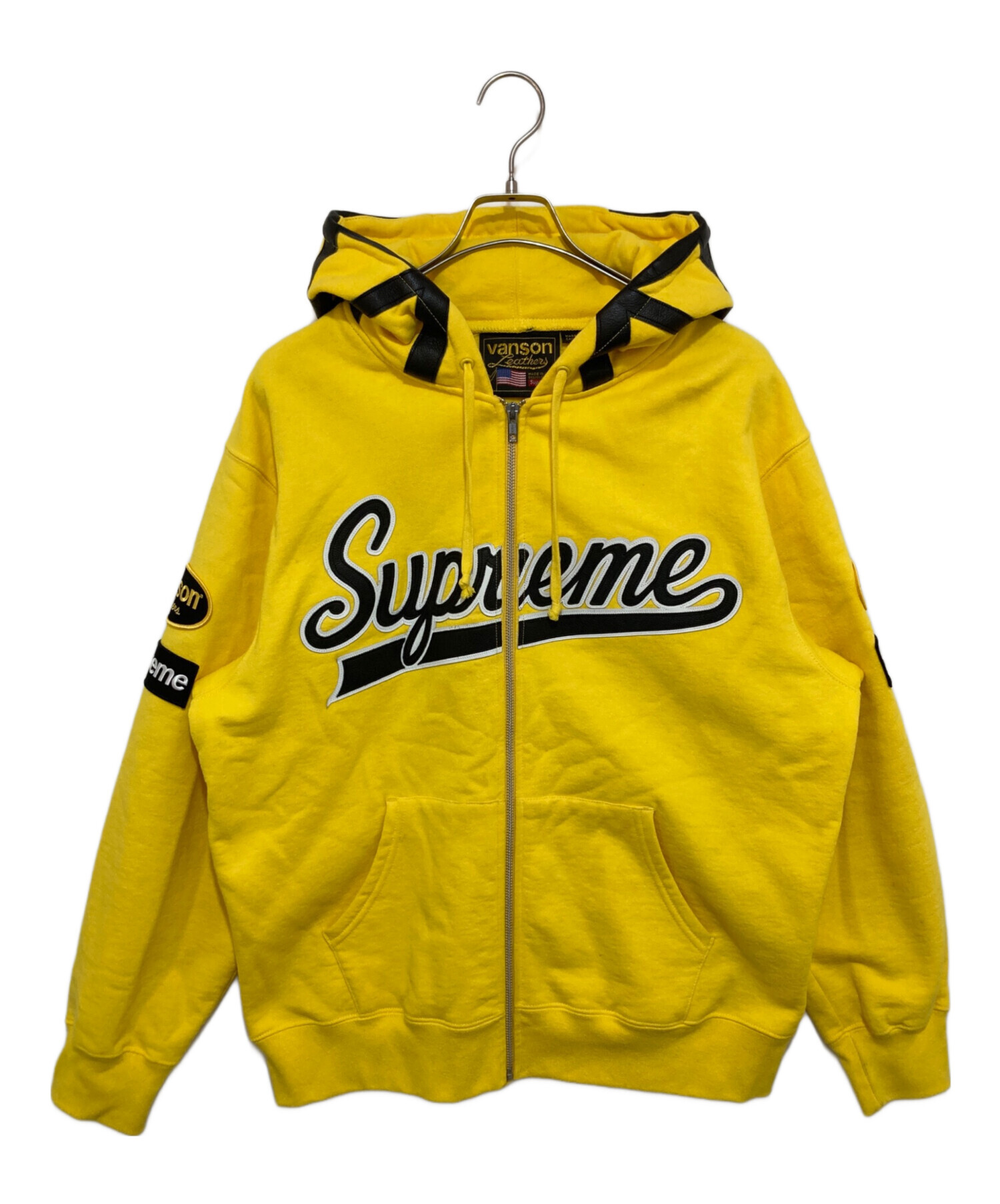 中古・古着通販】VANSON (バンソン) Supreme (シュプリーム) スパイダーウエブジップアップフーデッドスウェットシャツ イエロー  サイズ:M｜ブランド・古着通販 トレファク公式【TREFAC FASHION】スマホサイト