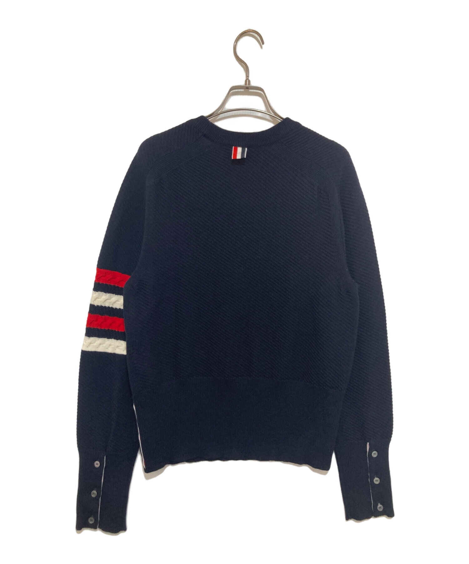 中古・古着通販】Thom Browne (トムブラウン) クルーネックニット ネイビー サイズ:1｜ブランド・古着通販 トレファク公式【TREFAC  FASHION】スマホサイト