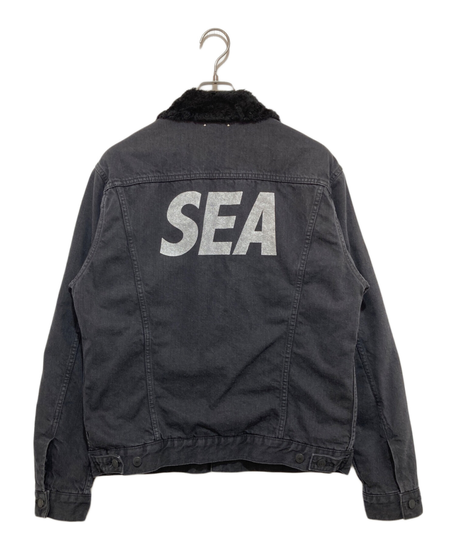 中古・古着通販】WIND AND SEA (ウィンド アンド シー) DENIM BOA GJKT MINEDENIM ブラック  サイズ:3｜ブランド・古着通販 トレファク公式【TREFAC FASHION】スマホサイト