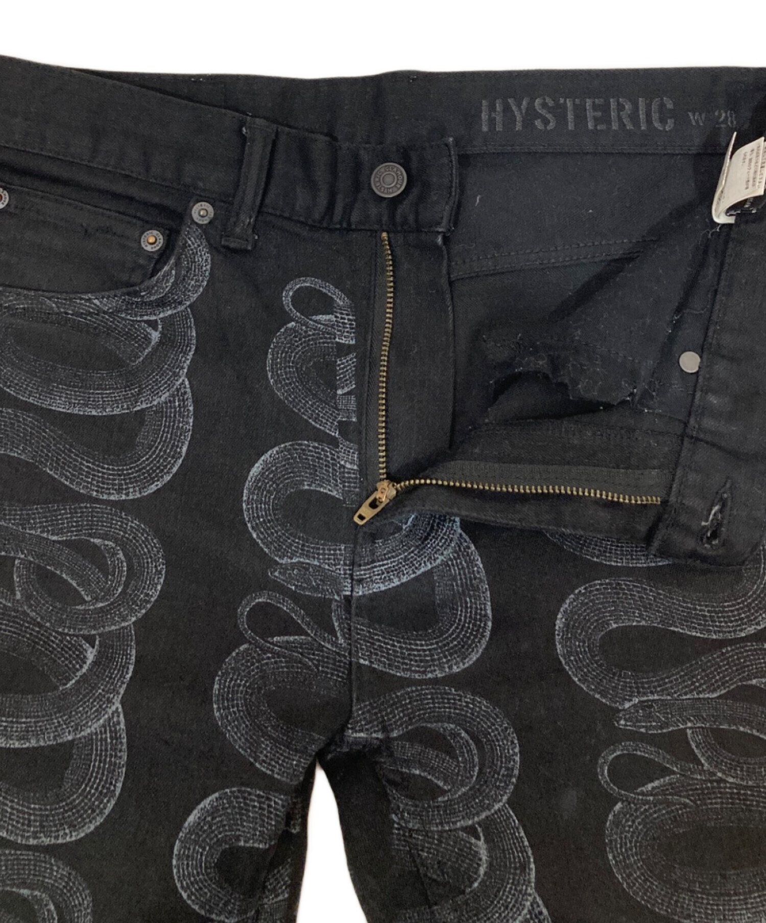 中古・古着通販】Hysteric Glamour (ヒステリックグラマー) スネークループパンツ ブラック サイズ:W28｜ブランド・古着通販  トレファク公式【TREFAC FASHION】スマホサイト