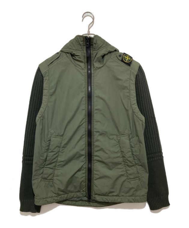 中古・古着通販】STONE ISLAND (ストーンアイランド) 2WAY PLIMALOFT ナイロン ニットブルゾン グリーン  サイズ:L｜ブランド・古着通販 トレファク公式【TREFAC FASHION】スマホサイト