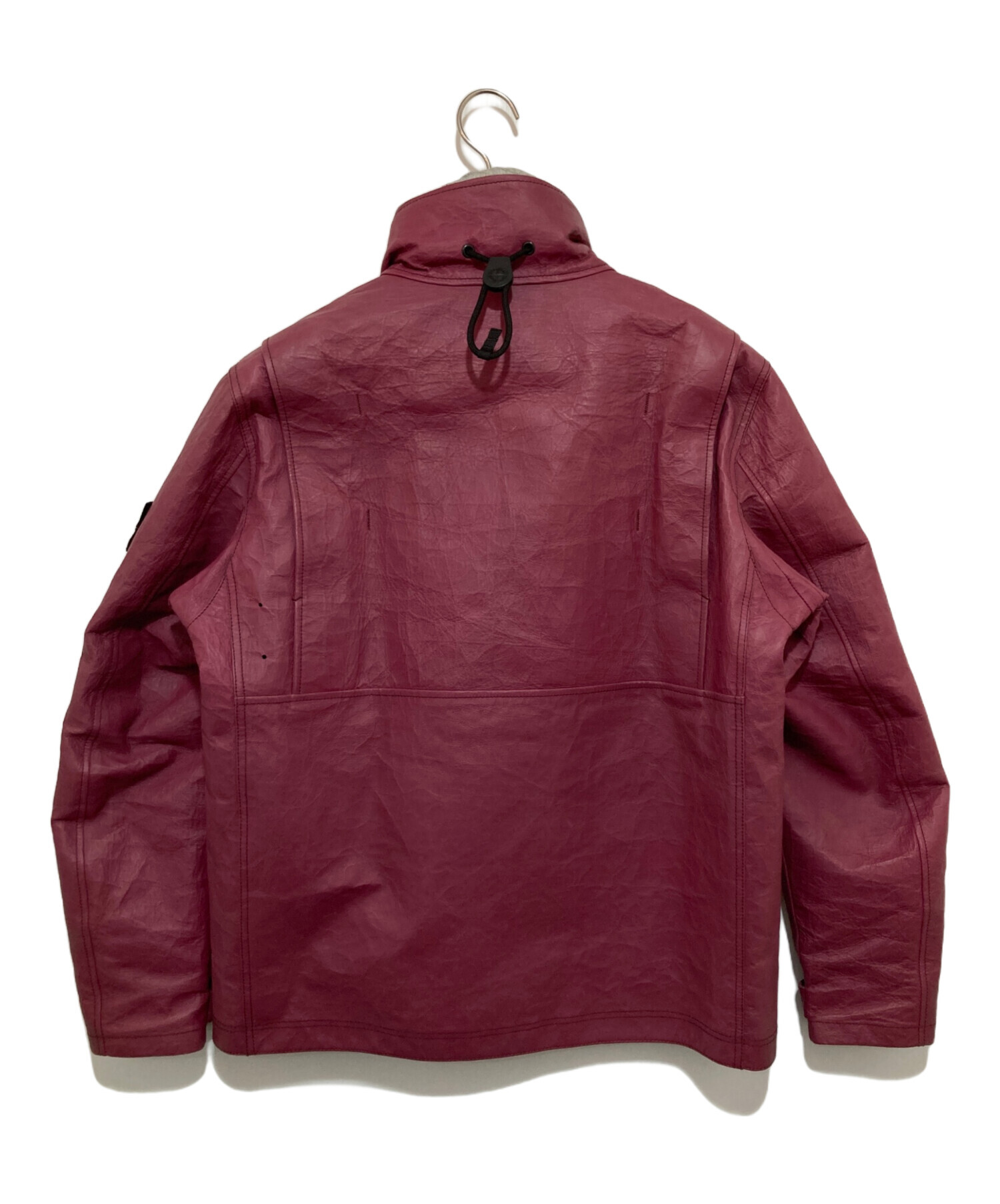 STONE ISLAND (ストーンアイランド) Ice jacket in dyneema bonded leather レッド サイズ:L