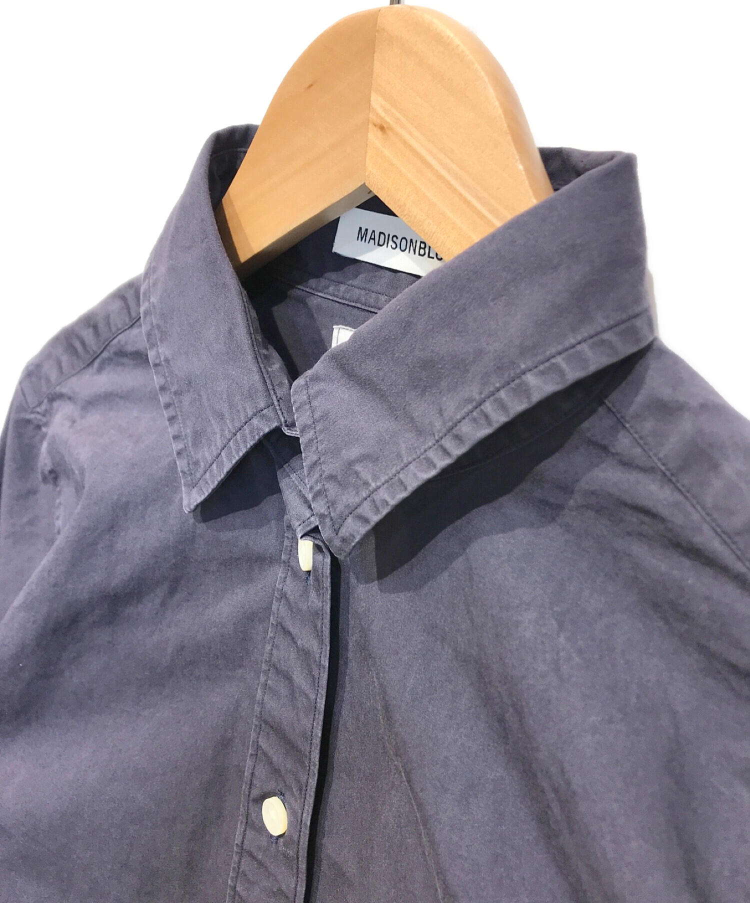 MADISON BLUE (マディソンブルー) MADAME WASHED OUT SHIRT ネイビー サイズ:02(M)