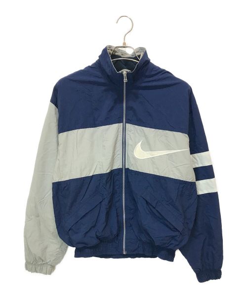 中古・古着通販】NIKE (ナイキ) ナイロンジャケット ネイビー×グレー