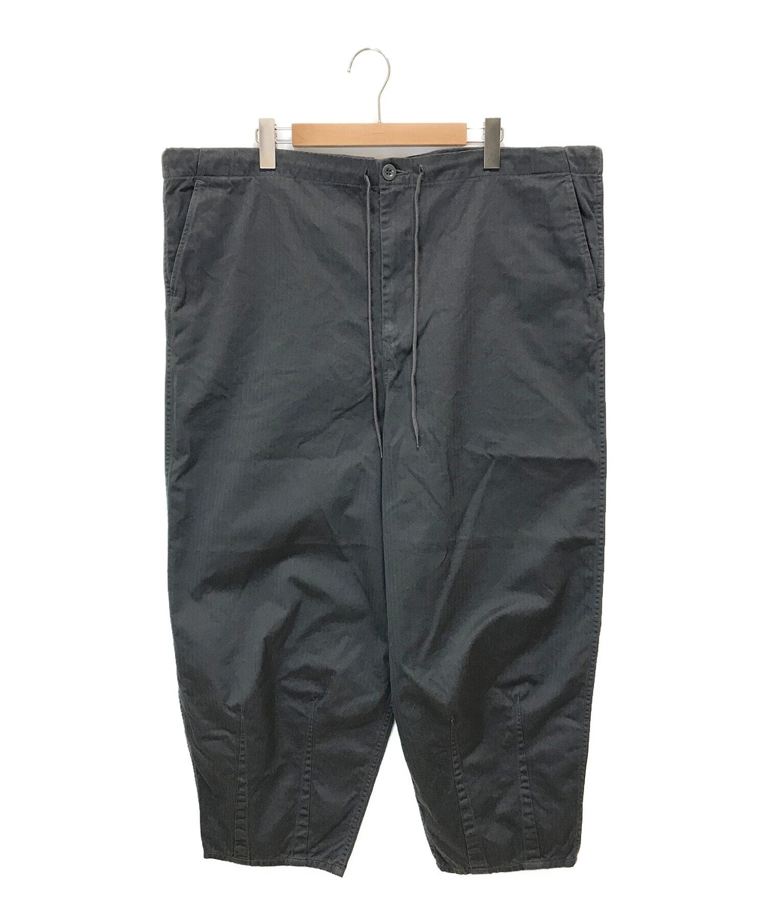 Graphpaper (グラフペーパー) Suvin Herringbone Parachute Pants グレー サイズ:F