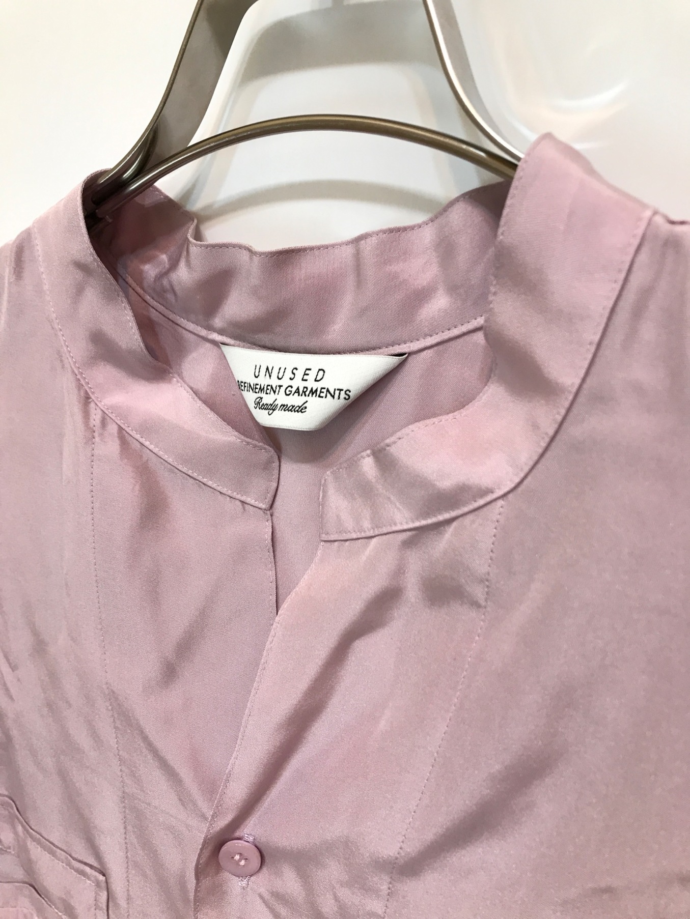 中古・古着通販】UNUSED (アンユーズド) シルクシャツ ピンク サイズ:2