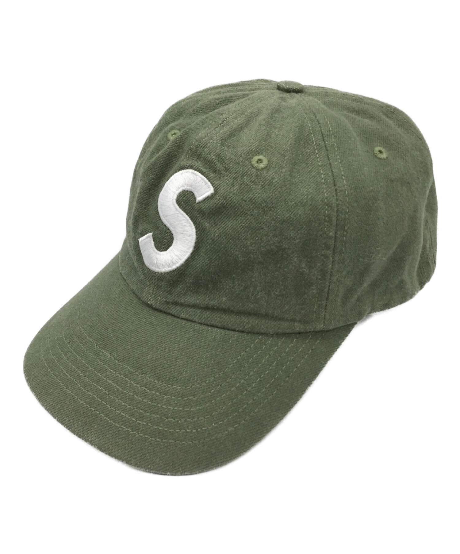 SUPREME (シュプリーム) Kevlar Denim S Logo 6-Panel オリーブ サイズ:-