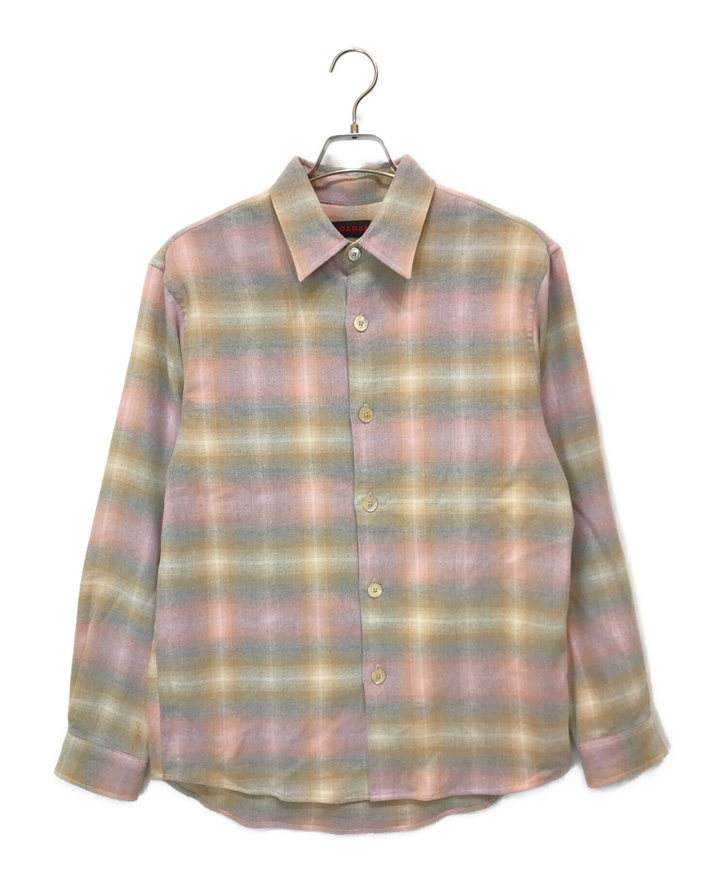CABAN (キャバン) 22AW コットン ダブルブラッシュチェックシャツ ピンク サイズ:M