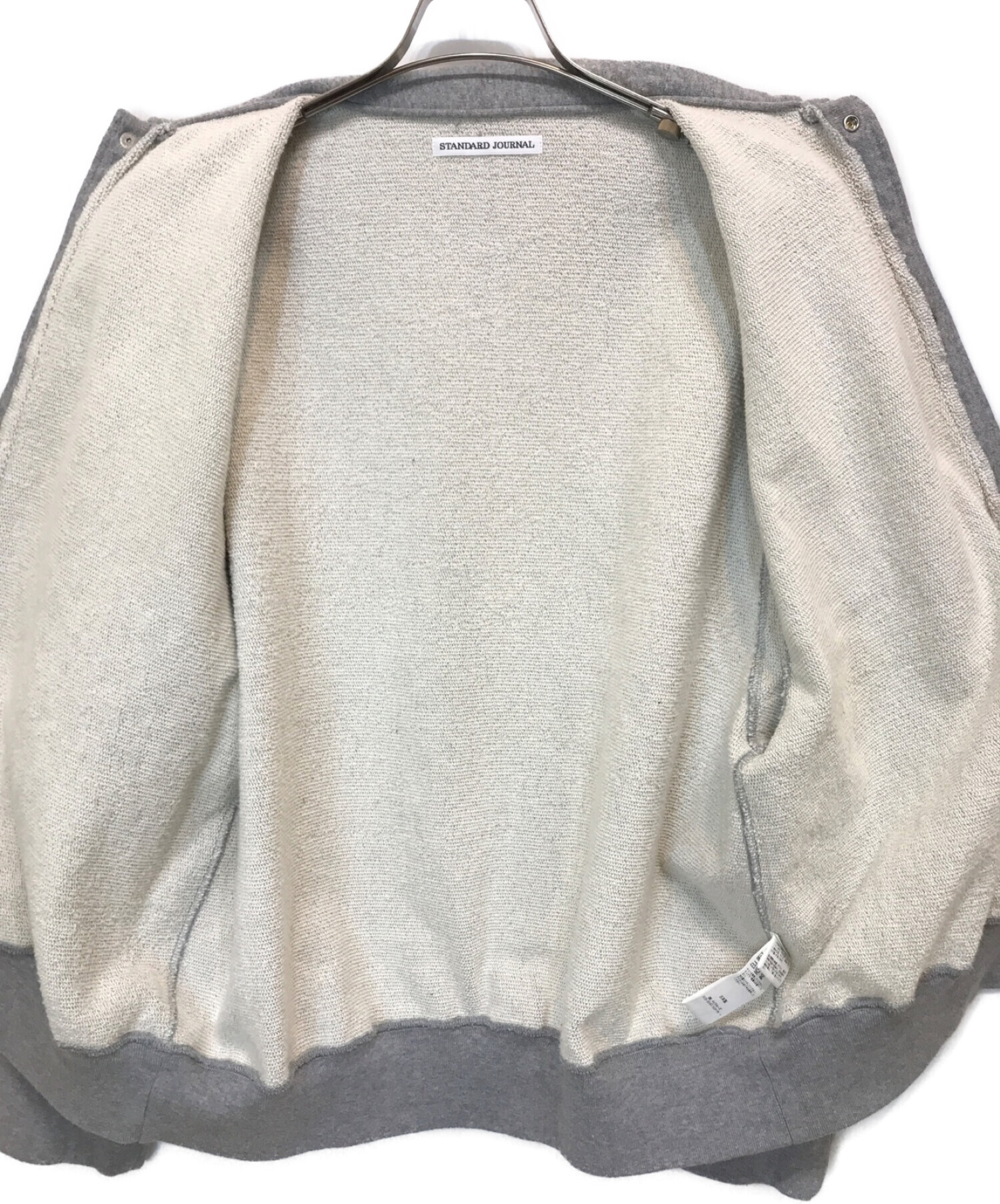 JOURNAL STANDARD (ジャーナルスタンダード) Snap sweat cardigan BY NISHINO グレー サイズ:L