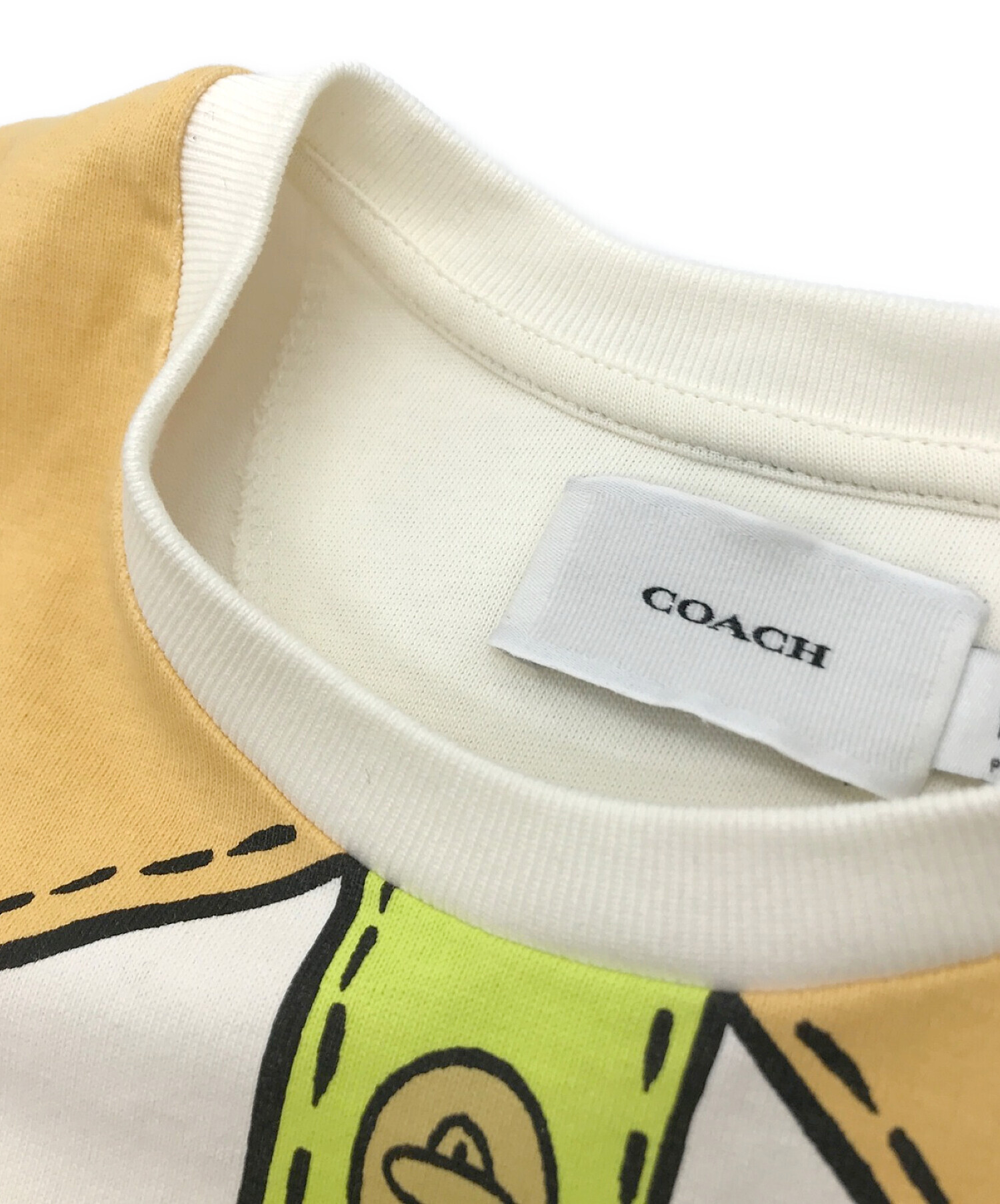 COACH (コーチ) トロンプ ルイユ ベルテッドTシャツ マルチカラー サイズ:S