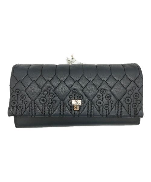 中古・古着通販】ANNA SUI (アナスイ) ハーレクイン長財布 ブラック