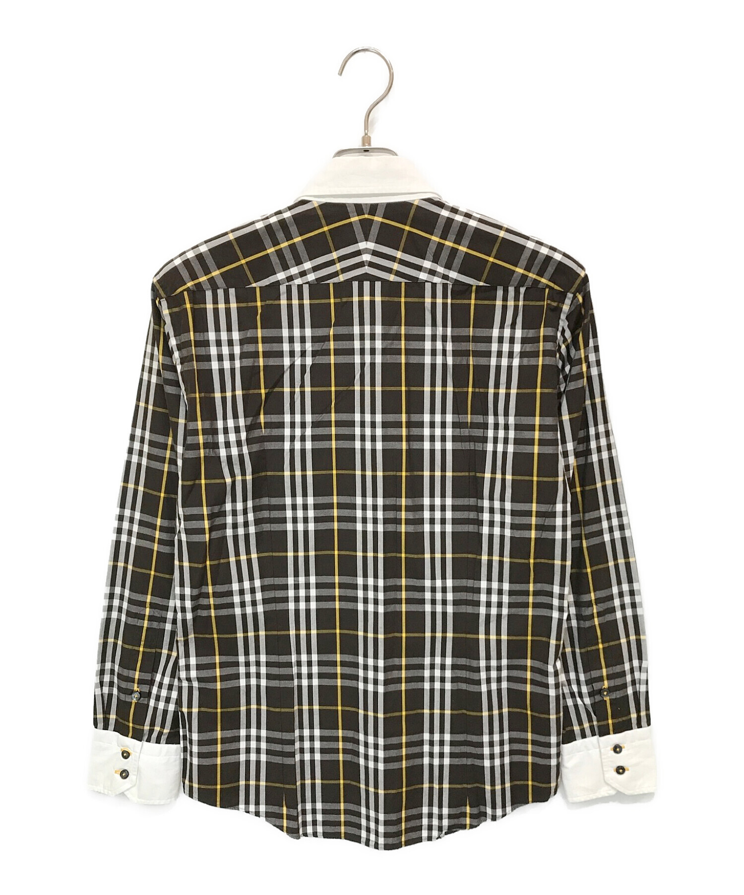 BURBERRY BLACK LABEL (バーバリーブラックレーベル) チェックシャツ ブラウン サイズ:2