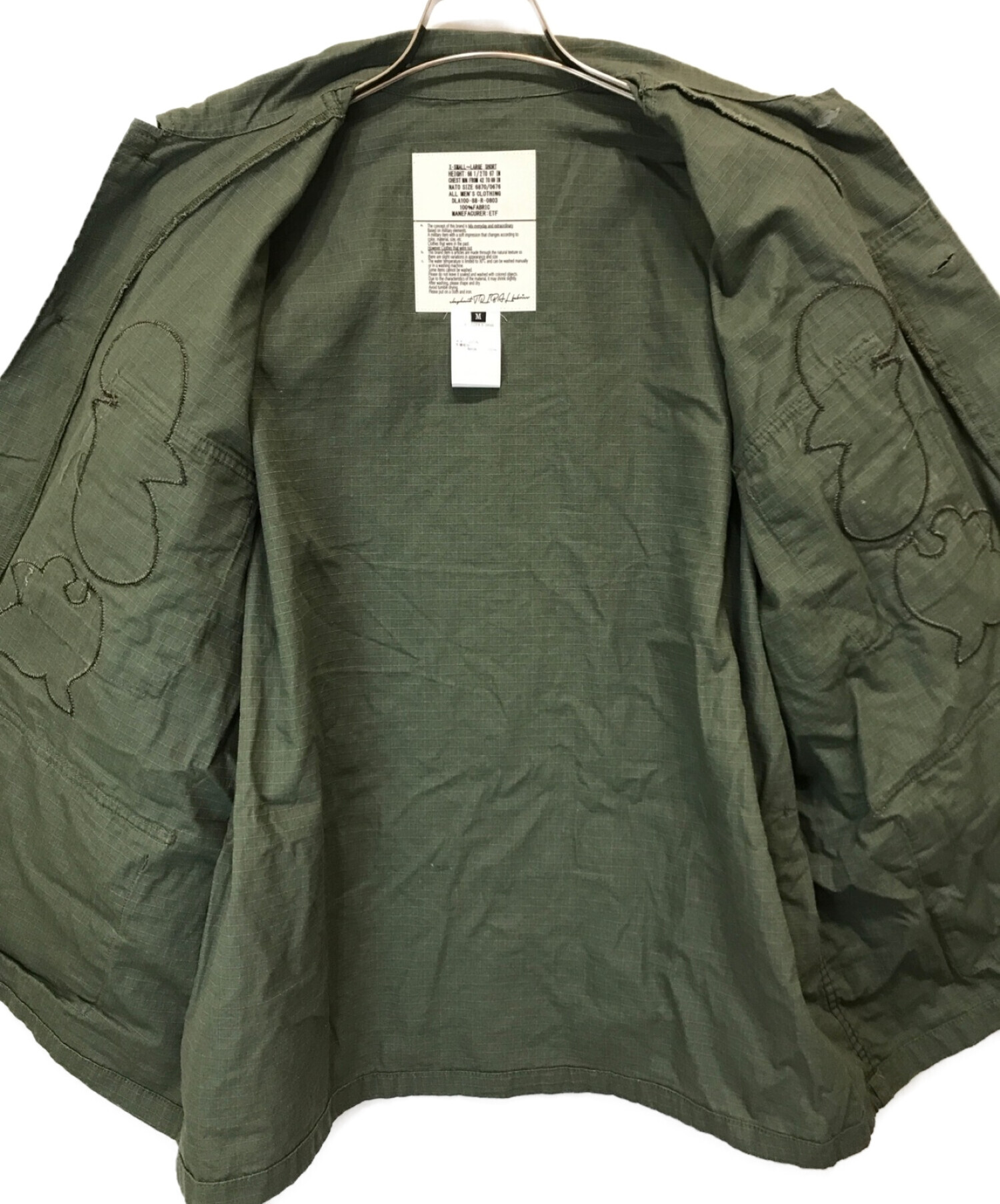 中古・古着通販】elephant TRIBAL fabrics (エレファントトライバルファブリックス) Code Embroidery BDU  Jacket オリーブ サイズ:M｜ブランド・古着通販 トレファク公式【TREFAC FASHION】スマホサイト