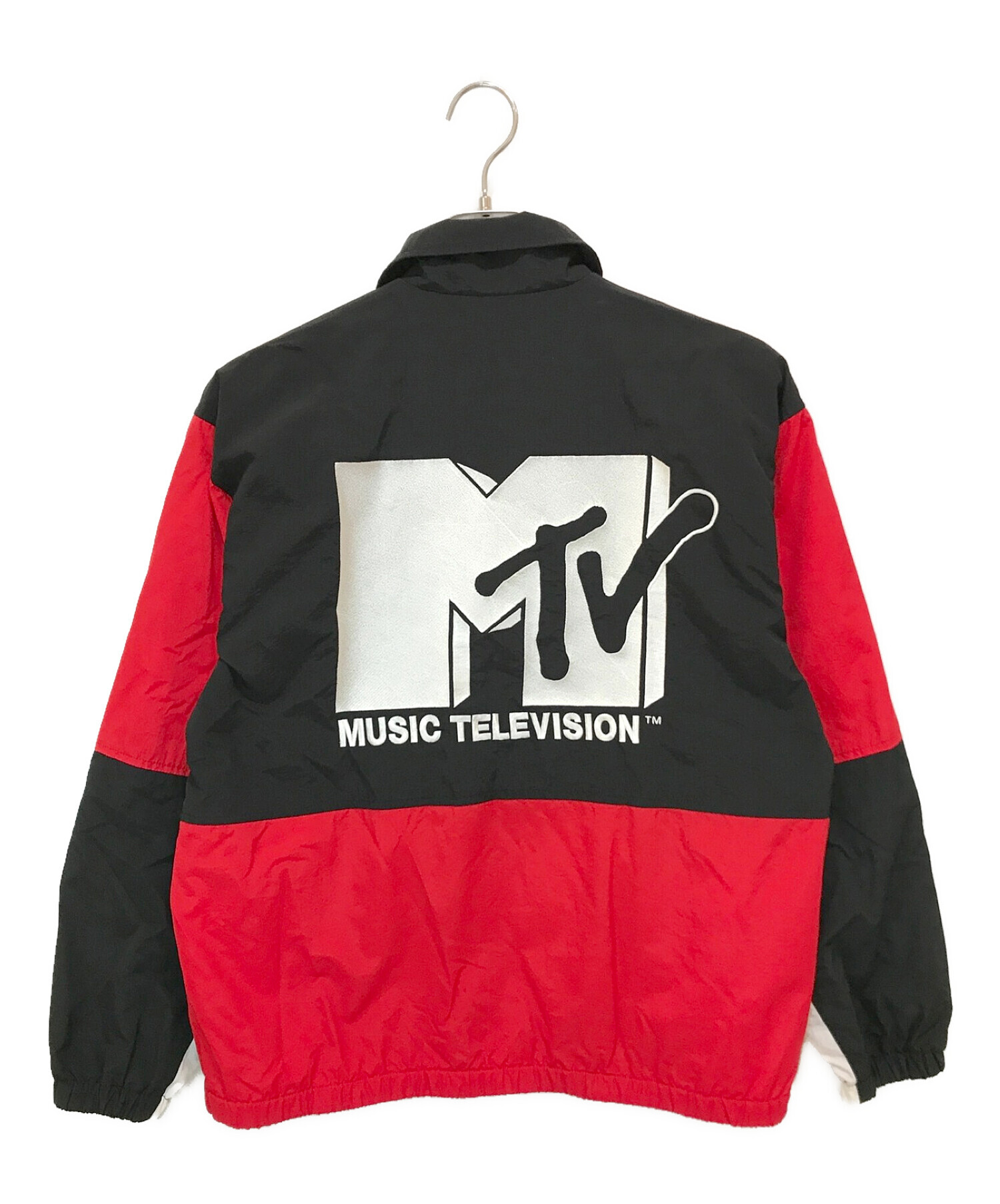 X-LARGE (エクストララージ) MTV (エムティービー) 切替コーチジャケット ブラック×レッド サイズ:S