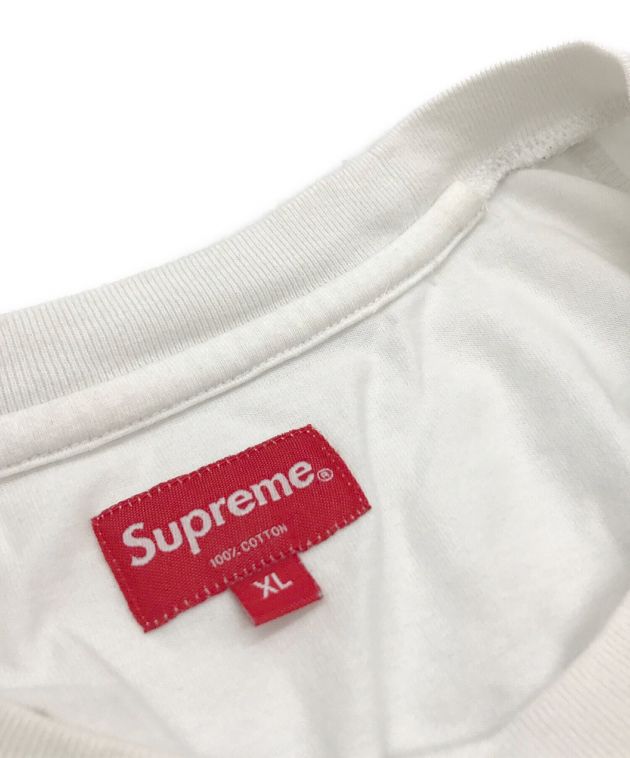 SUPREME (シュプリーム) Bleed Logo S/S Top(ブリードロゴエスエストップ) ホワイト サイズ:XL