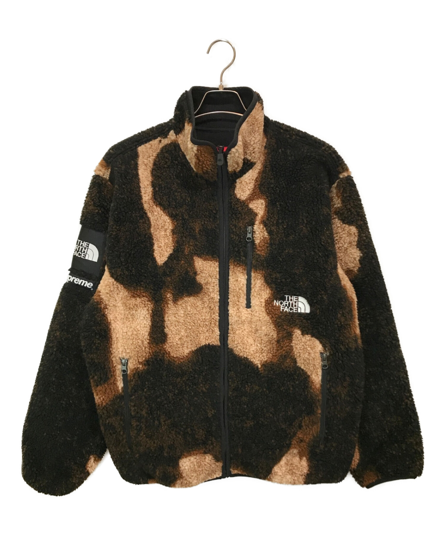 L Supreme North Face Denim Fleece Jacket