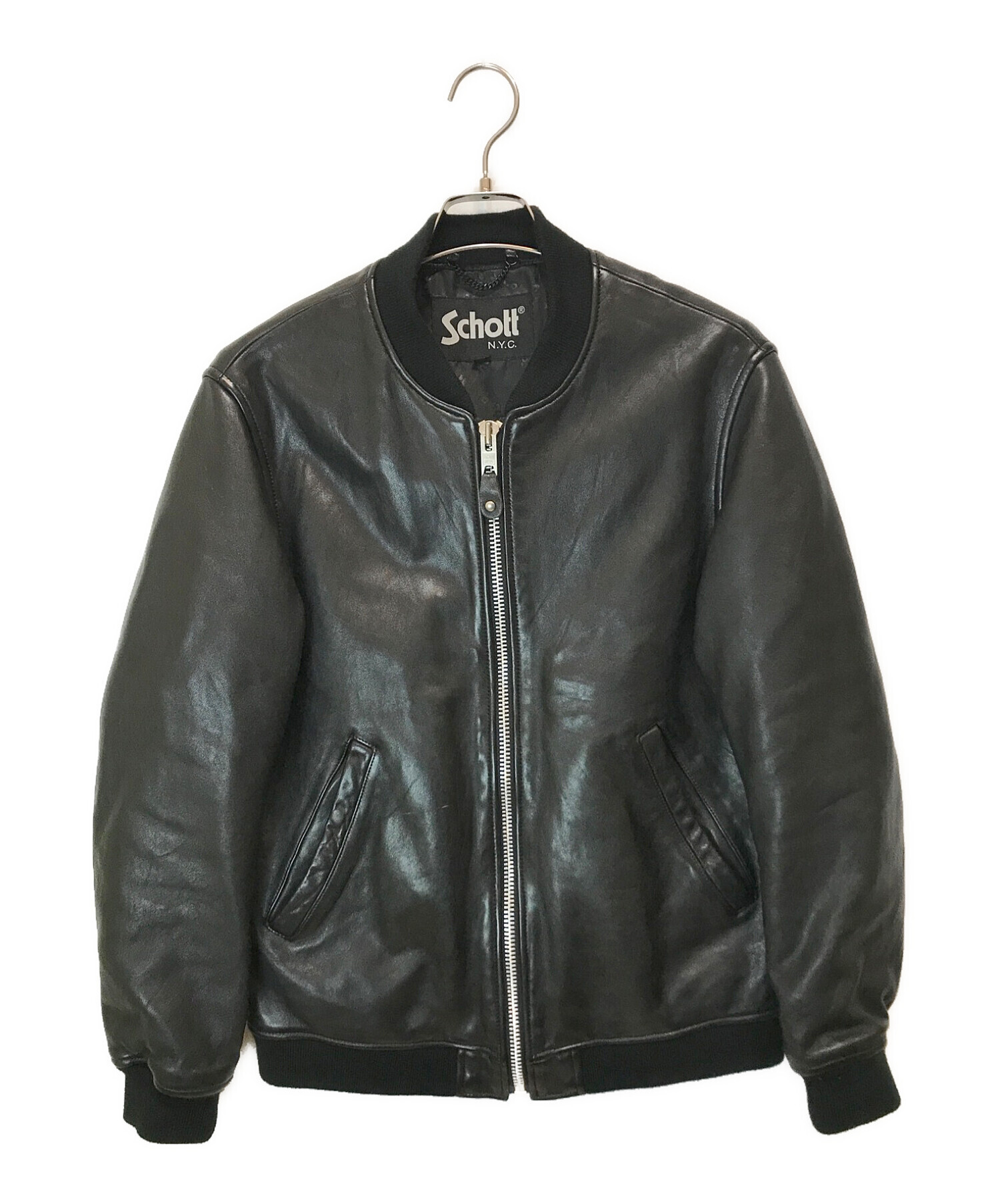 Schott (ショット) LEATHER JACKET BOWERY ブラック サイズ:M