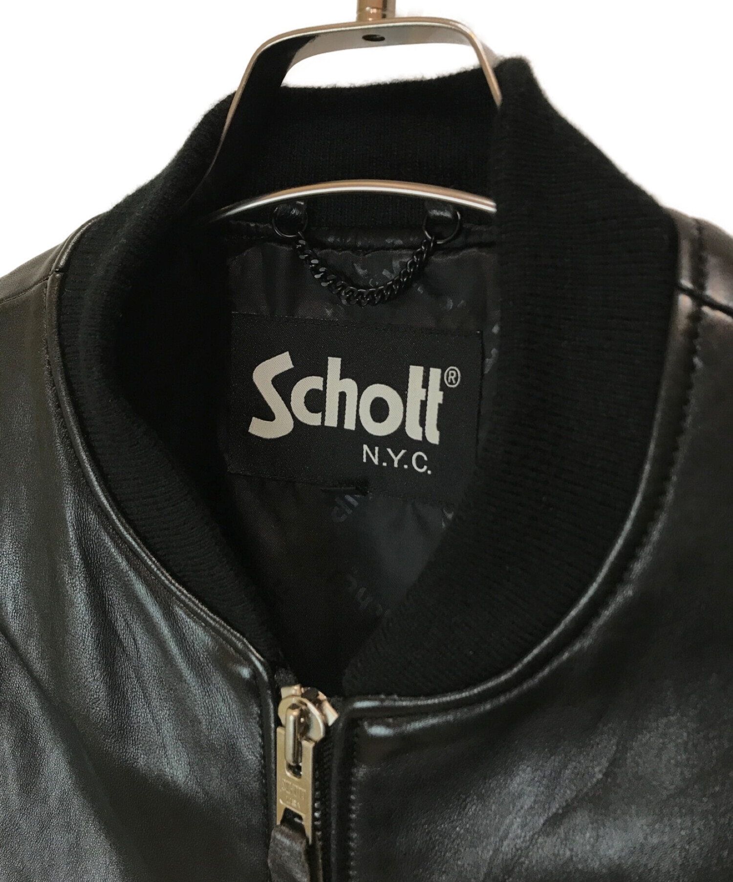 Schott (ショット) LEATHER JACKET BOWERY ブラック サイズ:M