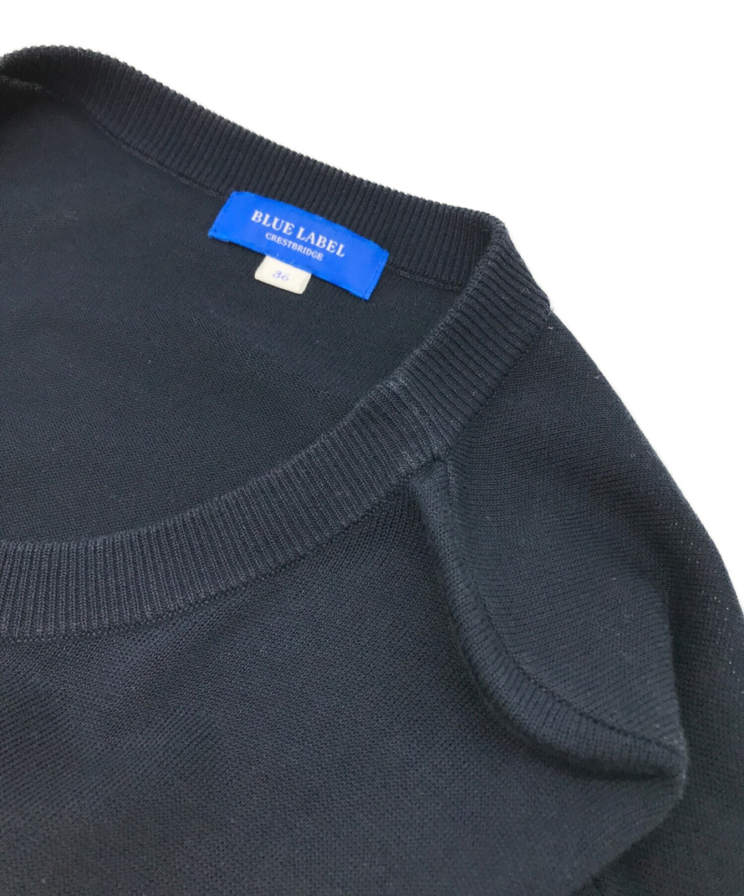 中古・古着通販】BLUE LABEL CRESTBRIDGE (ブルーレーベルクレストブリッジ) ニット・スカートセットワンピース ネイビー  サイズ:36｜ブランド・古着通販 トレファク公式【TREFAC FASHION】スマホサイト