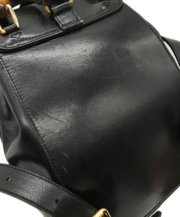 中古・古着通販】GUCCI (グッチ) バンブーミニリュック ブラック