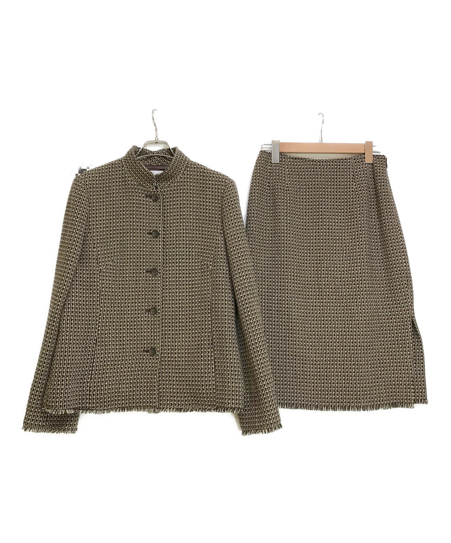HANAE MORI Deux ウール スカートスーツ セットアップ サイズ40 ...