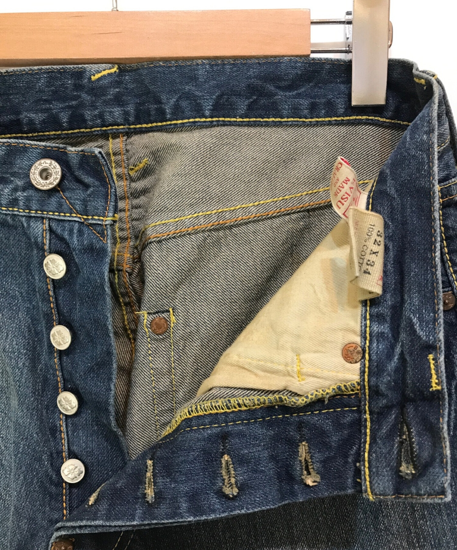 中古・古着通販】EVISU (エビス) デニムパンツ インディゴ サイズ:32