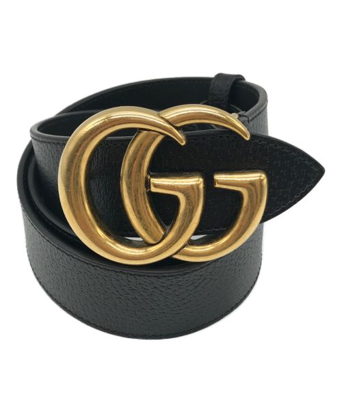 中古・古着通販】GUCCI (グッチ) GGマーモットベルト ブラック サイズ