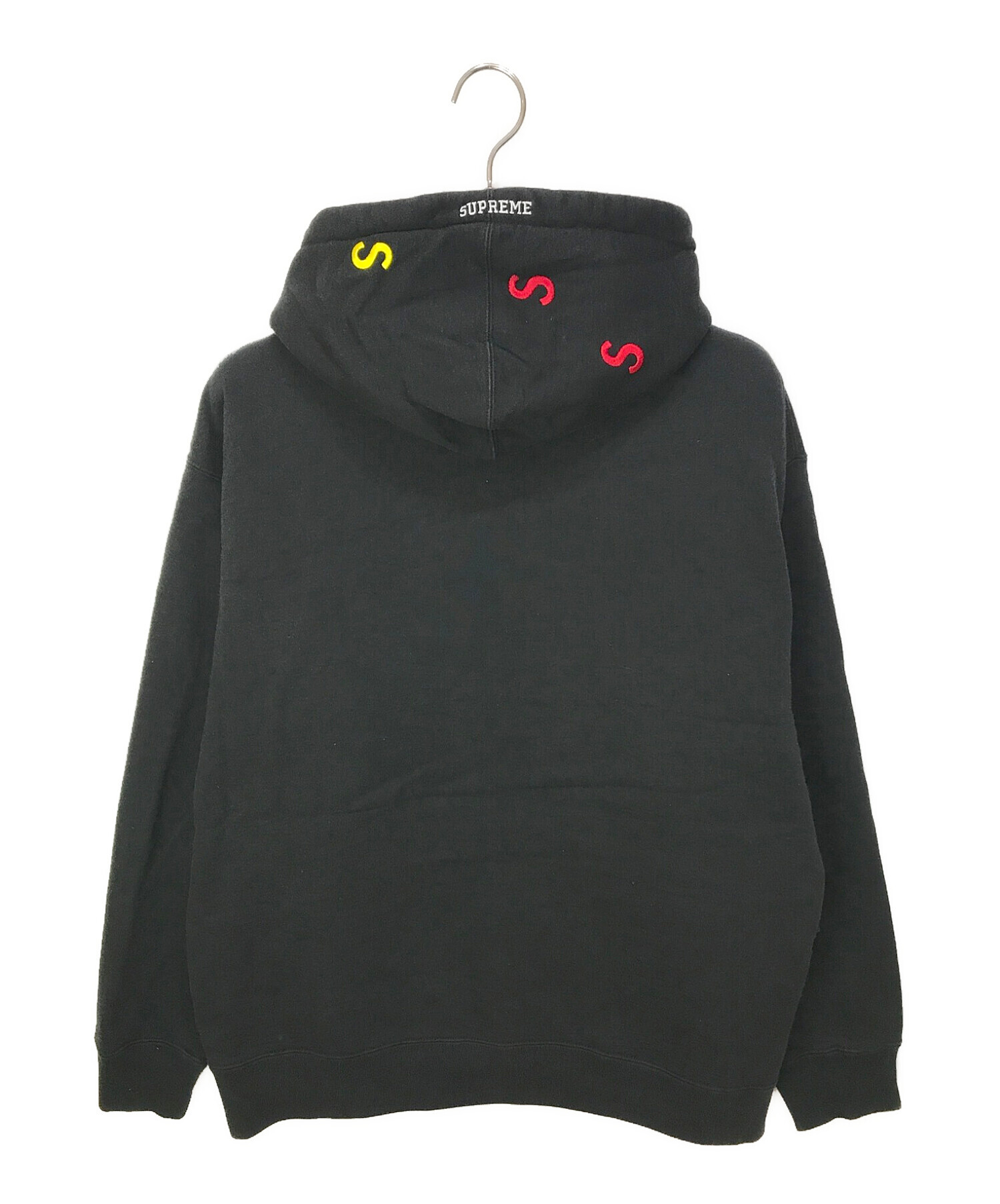 SUPREME (シュプリーム) Embroidered S Logo Hooded Sweatshirt ブラック サイズ:L