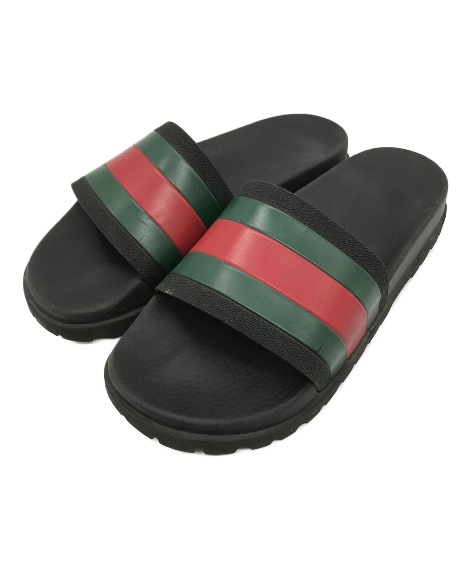 中古・古着通販】GUCCI (グッチ) ラバープールサンダル ブラック