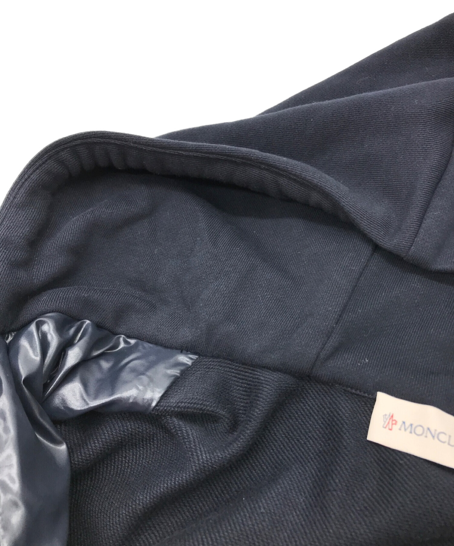 中古・古着通販】MONCLER (モンクレール) ダウン切替パーカー ネイビー