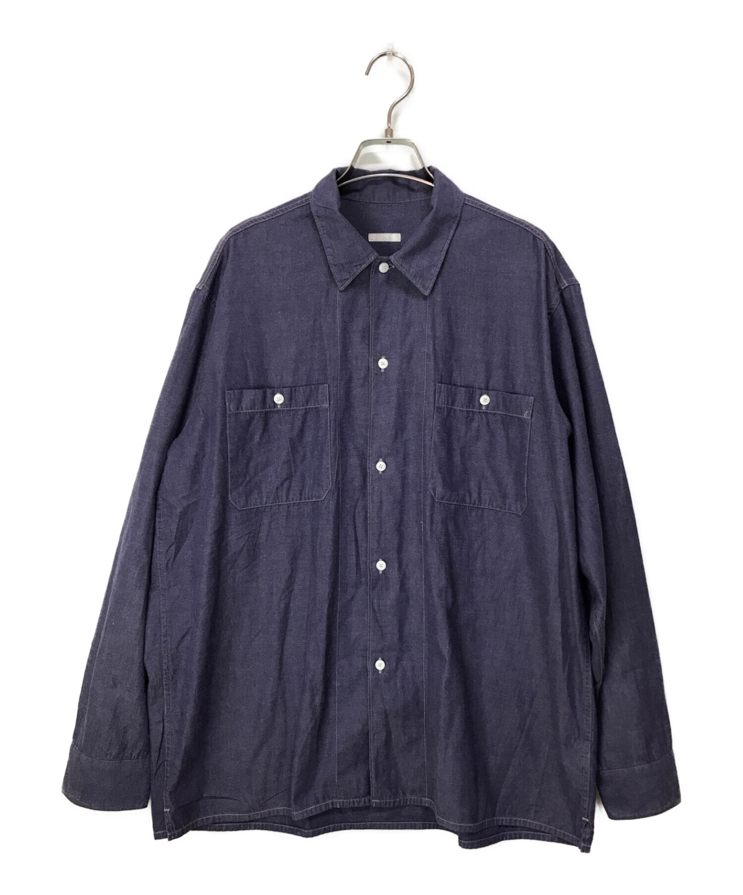 COMOLI (コモリ) オープンカラーシャツ パープル サイズ:3
