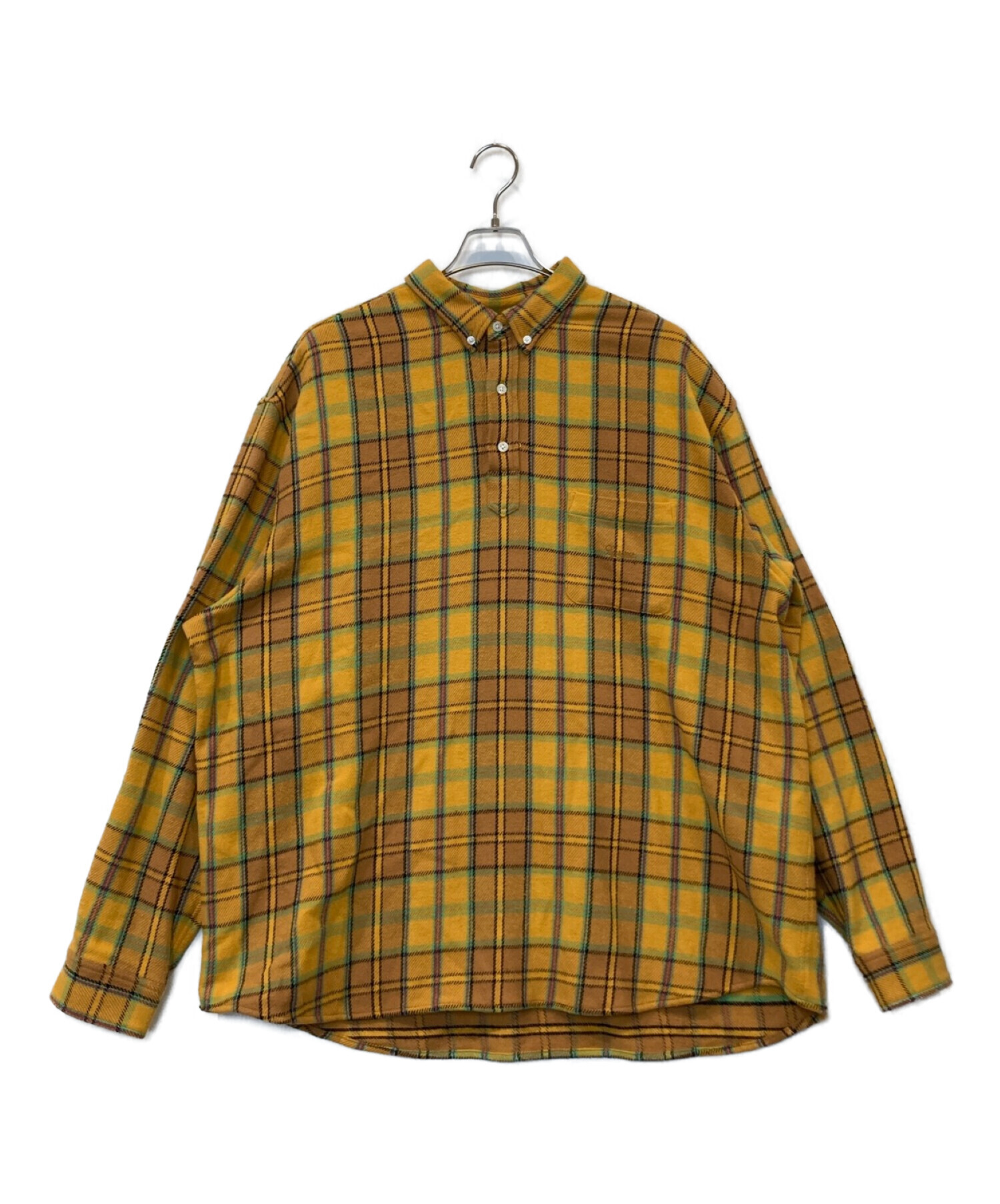 SUPREME (シュプリーム) Pullover Plaid Flannel Shirt Gold サイズ:XL