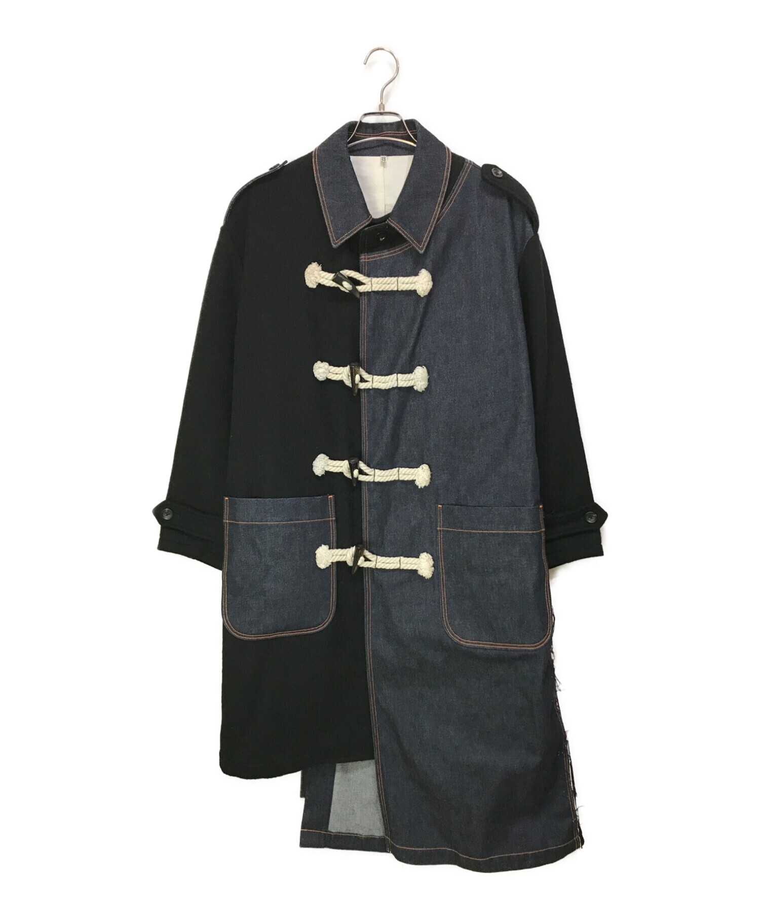 KHOKI 21AW Ｈ COAT BLACKサイズ1 - ステンカラーコート