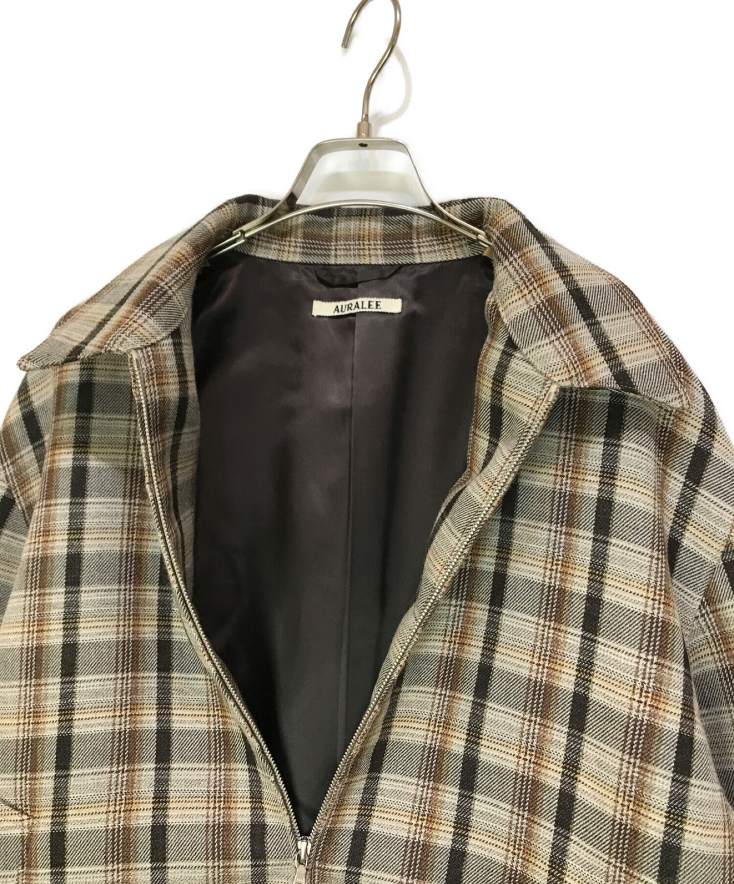 中古・古着通販】AURALEE (オーラリー) DOUBLE FACE CHECK ZIP BLOUSON